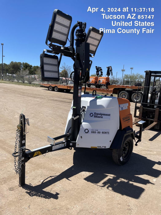 2024 Generac MLT2 Diesel, Flex Switch 120V Input, Powerzone Controller, 
(4) 320W LED Lights, 4kW Generator, 39.9 Gal Fuel Tank, 2" Ball, T3