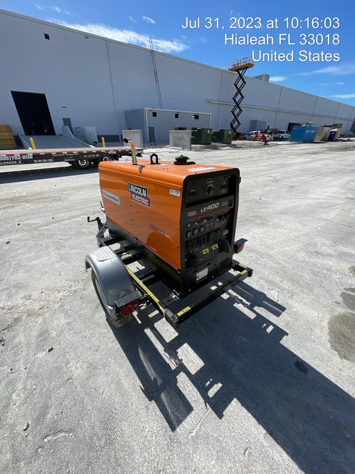 2022 Lincoln Electric LE400 Kubota V1505, Trlr, Cable Rack, Light Kit, ES Decals, T3