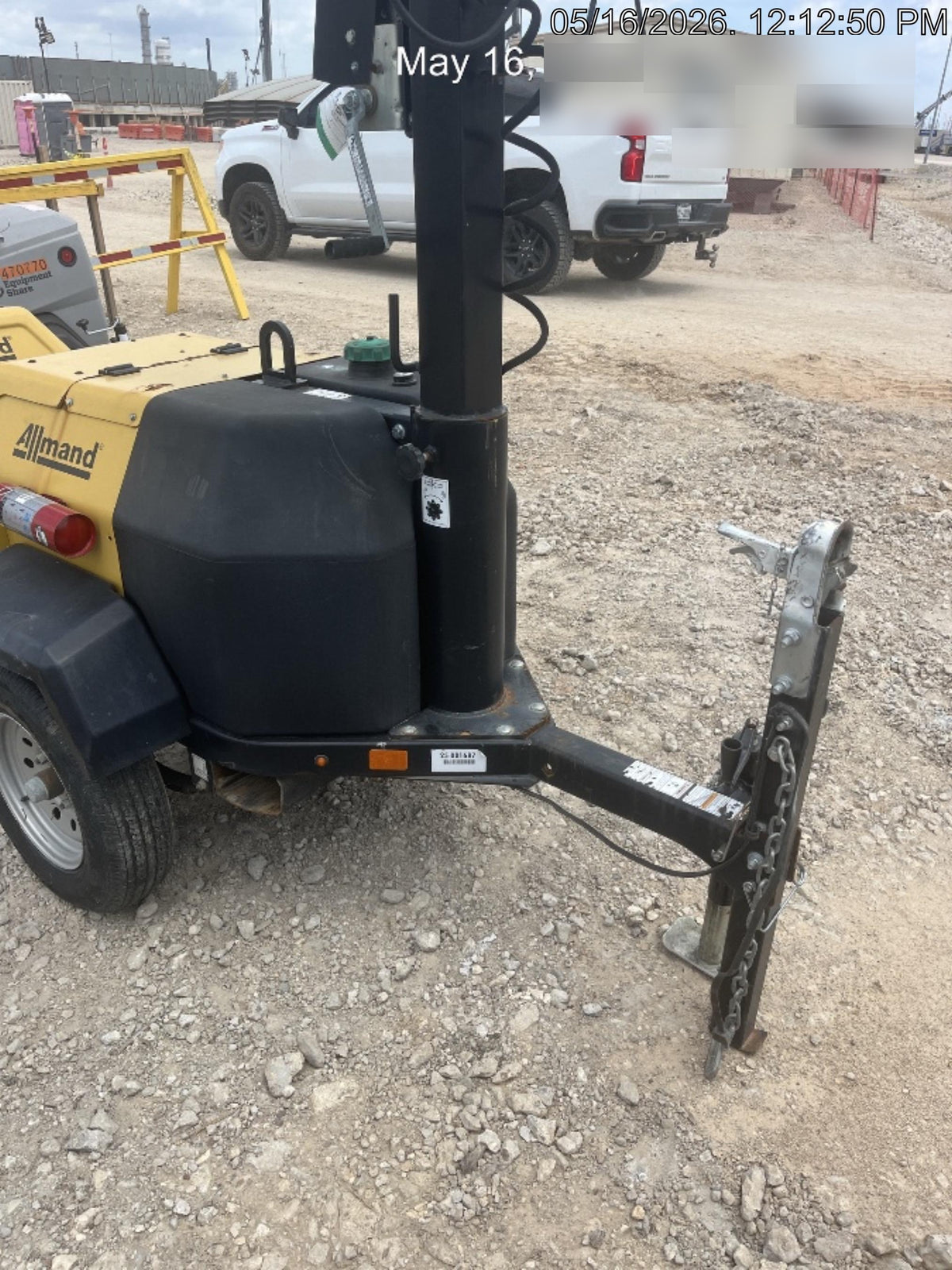 2022 Allmand NLV3GR (4) LED Light Fixture 350W, 23' Vertical Mast, 3kW Prime, Towable, Deep Sea L401, Leveling Jacks, Yanmar T4F 5.8hp