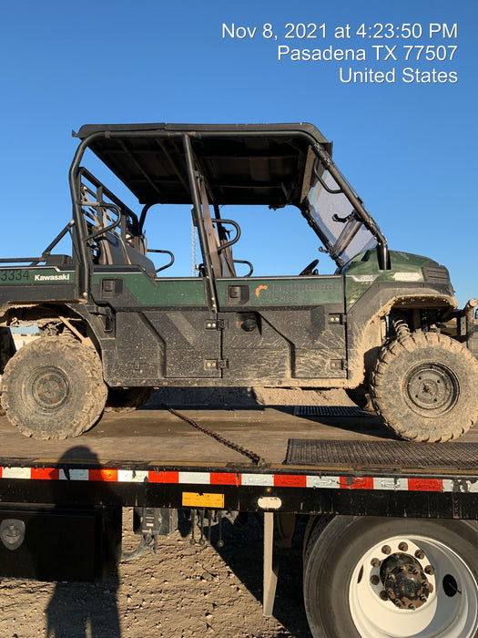 2019 Kawasaki Mule PRO-DXT Standard Options, Backup Alarm, Beacon, Plastic Hard Top, Poly Windshield, Horn Kit