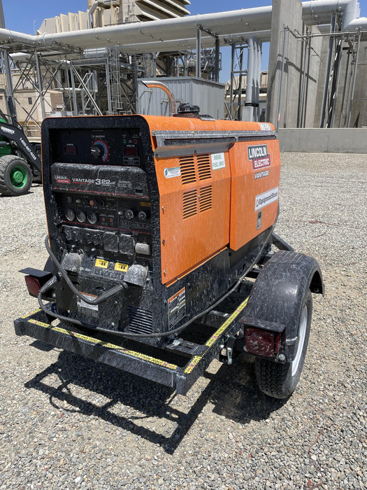 2022 Lincoln Electric Vantage 322 Trlr Mounted, Cable Rack, Light Kit, ES Decals