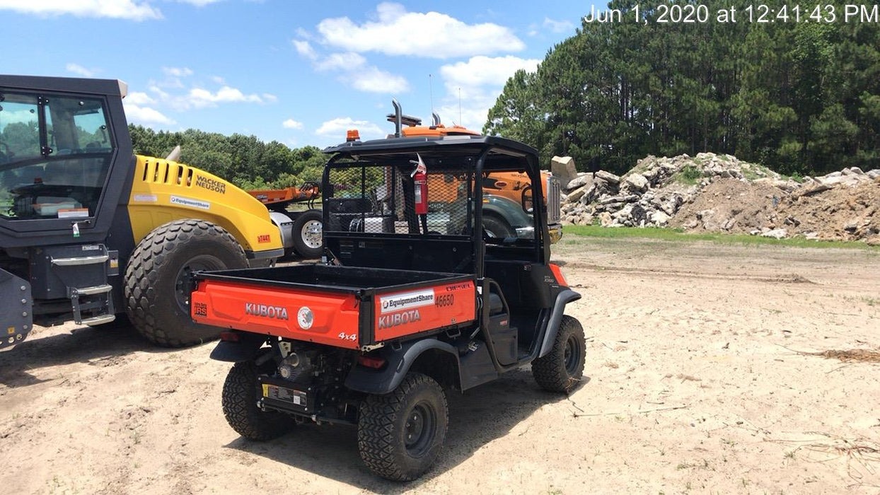 2019 Kubota RTV-X900G-H - 2 Passenger 4wd Utility Cart, LED Strobe, Windshield Tempered Glass, Plastic Canopy, Backup Alarm