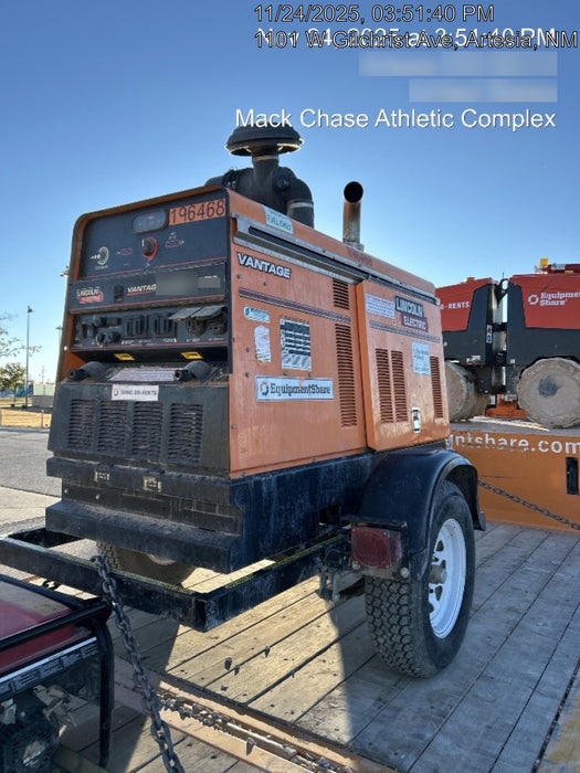 2021 Lincoln Electric Vantage 549X Ready Pak 3, ORANGE (includes trailer, cable rack, fender light kit)