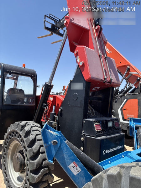 2019 Manitou MTA10055 Canopy, 120 HP, Solid Tires, Work Lights, Lift Hook, Auxiliary Hydraulics 66" Carriage and 60" Forks