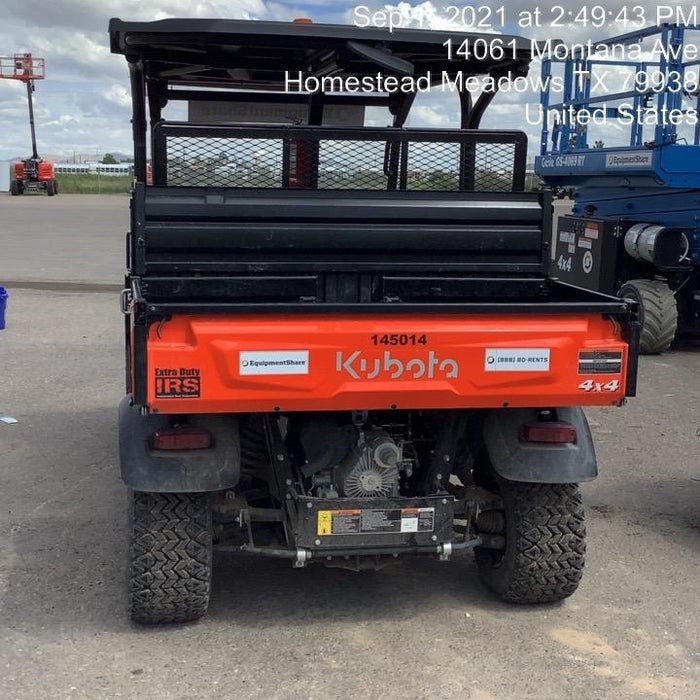 2022 Kubota RTV-X1140W-H Plastic Canopy, Windshield Acrylic Clear, LED Strobe Light, Wire Harness Kit, Back up Alarm