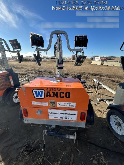 2024 Wanco WLTT-4MM4K Diesel, Deep Sea Controller, Shore Power Plug, Auto Start, (4) 350W LED Floodlights, 4kW Generator, 60 Gal Fuel Tank, 2" Ball, T3