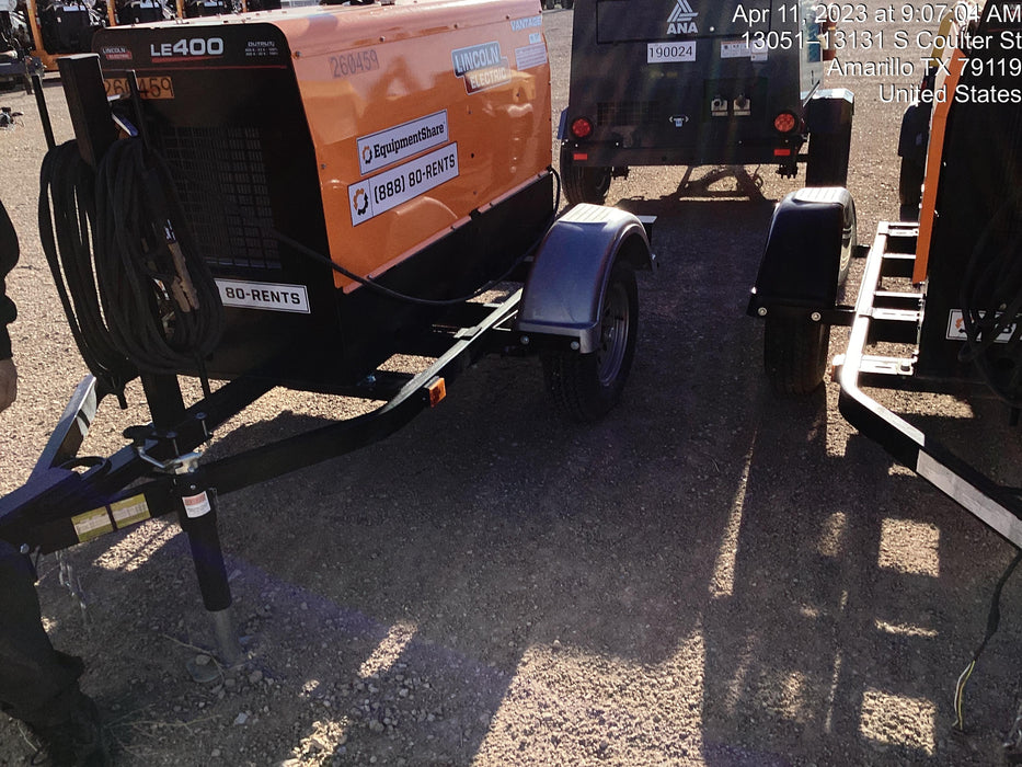 2022 Lincoln Electric LE400 Kubota V1505, Trlr, Cable Rack, Light Kit, ES Decals, T3