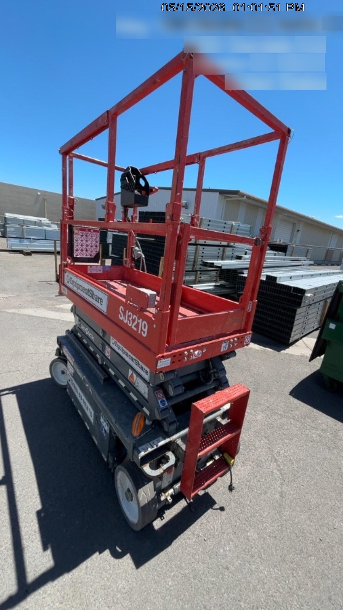 2020 Skyjack SJIII-3219 Solid NM Tires, Half height spring hinged entry gate, Dual Beacons, 800W Inverter