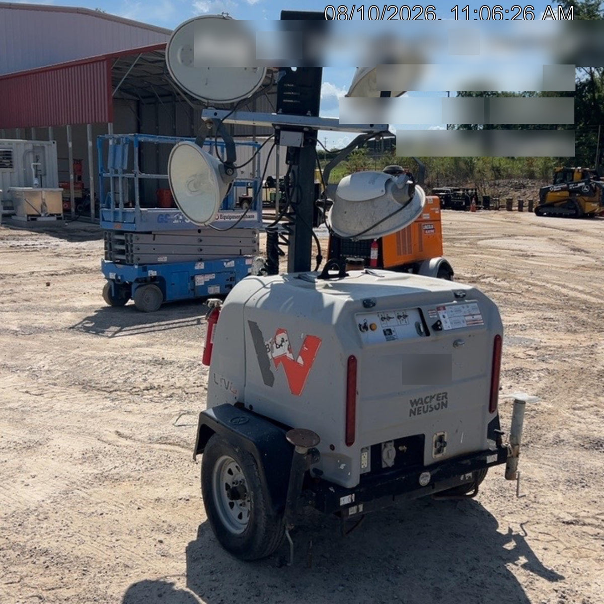 2018 Wacker Neuson LTV6K-MH Wacker Neuson LTV6K Mobile Light Tower w/Fuel Level Sensor Installed