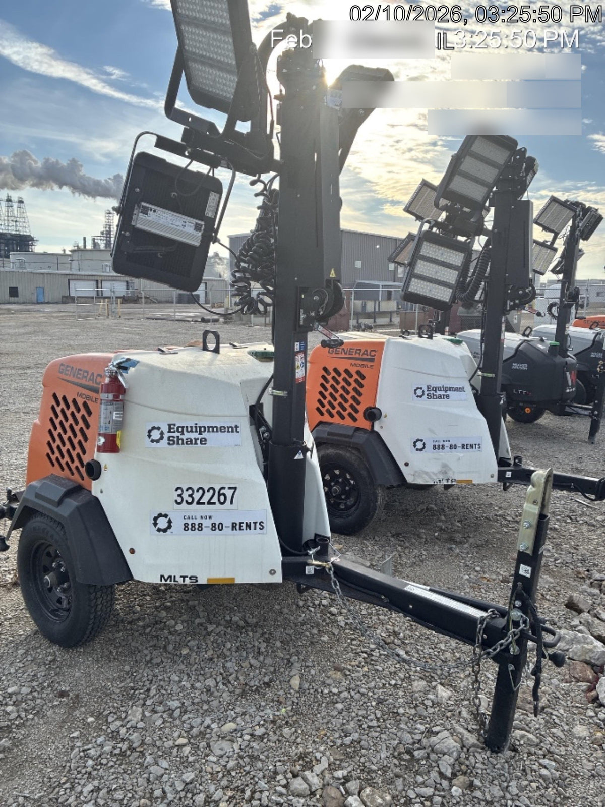 2023 Generac MLT2 Diesel, Flex Switch 120V Input, Powerzone Controller, (4) 320W LED Lights, 4kW Generator, 39.9 Gal Fuel Tank, 2" Ball, T3