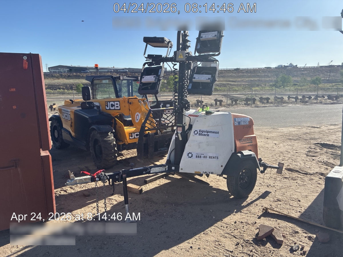 2024 Generac MLT2 Diesel, Flex Switch 120V Input, Powerzone Controller, 
(4) 320W LED Lights, 4kW Generator, 39.9 Gal Fuel Tank, 2" Ball, T3