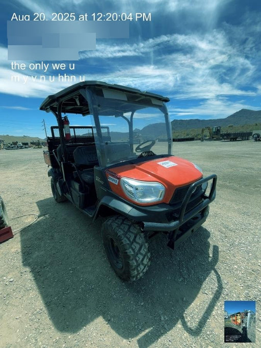2022 Kubota RTV-X1140W-H Plastic Canopy, Windshield Acrylic Clear, LED Strobe Light, Wire Harness Kit, Back up Alarm