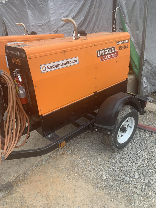 2021 Lincoln Electric Vantage 322 Vantage 322 Ready Pak 3 w/ Decals, ORANGE (includes trailer, cable rack, fender light kit) NO Telematics