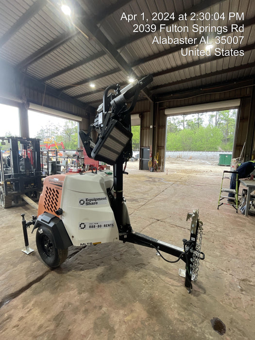 2024 Generac MLT2 Diesel, Flex Switch 120V Input, Powerzone Controller, 
(4) 320W LED Lights, 4kW Generator, 39.9 Gal Fuel Tank, 2" Ball, T3