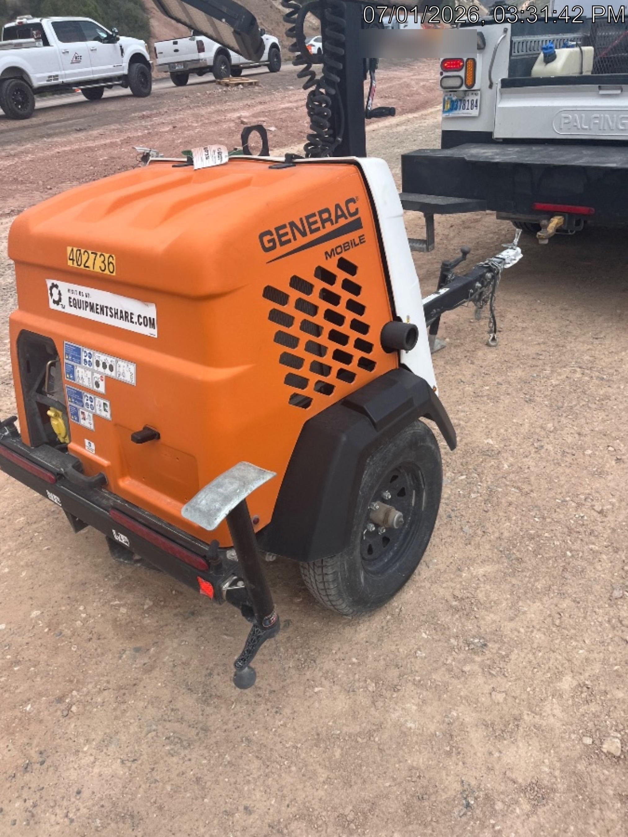 2024 Generac MLT2 Diesel, Flex Switch 120V Input, Powerzone Controller, 
(4) 320W LED Lights, 4kW Generator, 39.9 Gal Fuel Tank, 2" Ball, T3