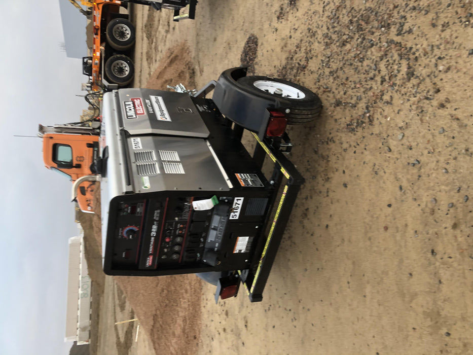 2019 Lincoln Electric Vantage 322 Welder Ready-Pak 3, Two wheel trailer, Fender and Light kit, Cable Rack