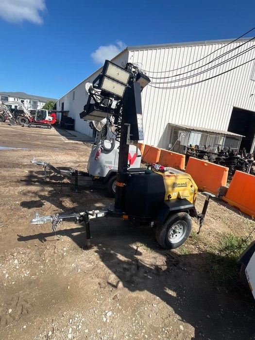 2022 Allmand NLV3GR (4) LED Light Fixture 350W, 23' Vertical Mast, 3kW Prime, Towable