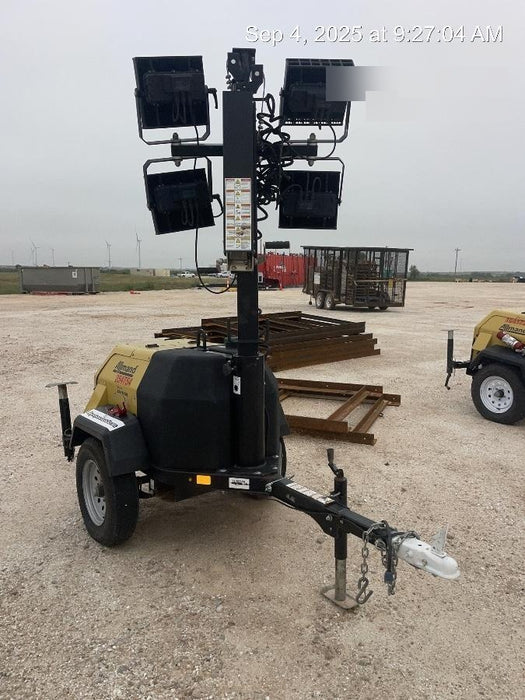 2022 Allmand NLV3GR (4) LED Light Fixture 350W, 23' Vertical Mast, 3kW Prime, Towable, ES Decals, T3