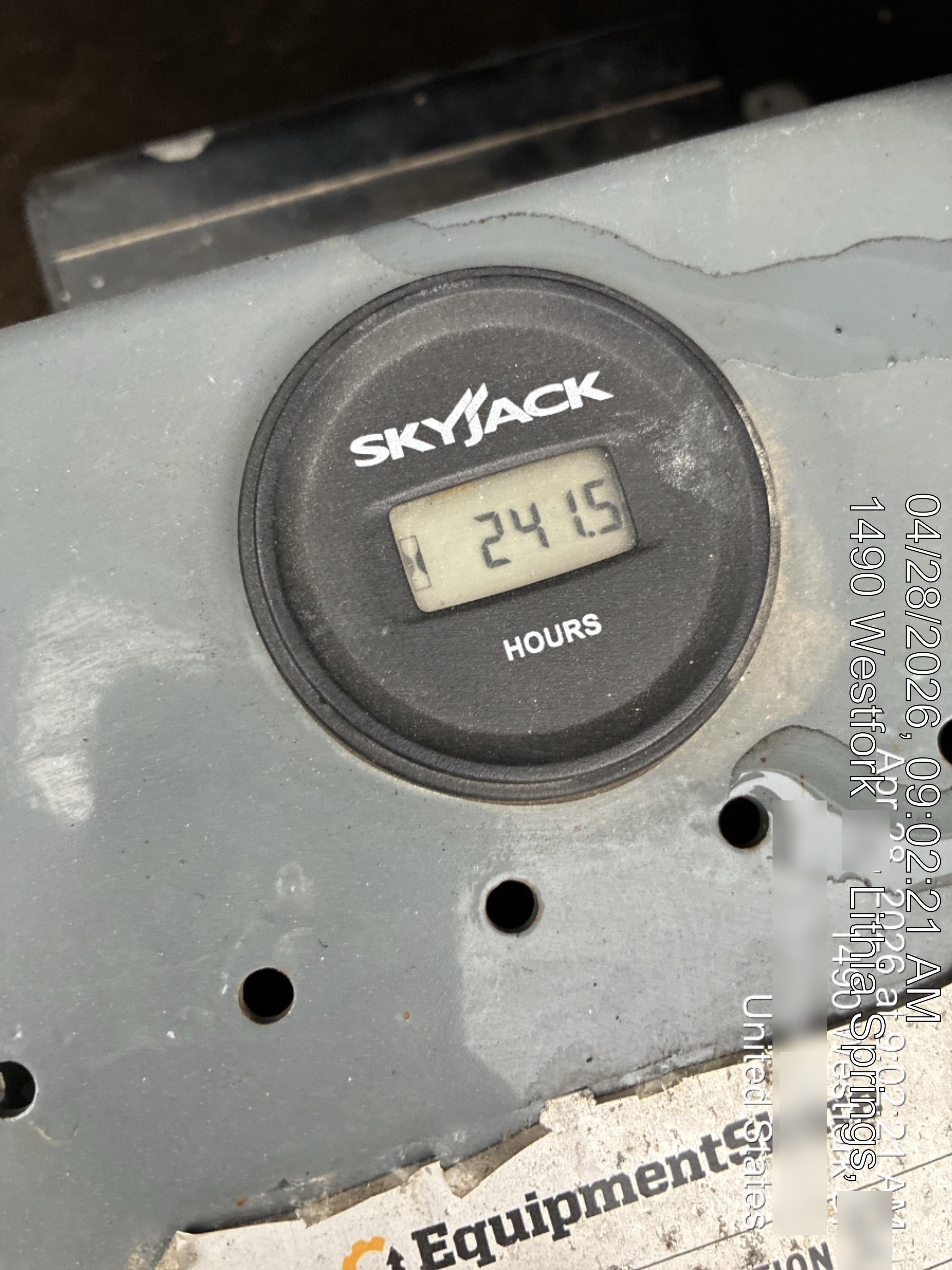 2019 Skyjack SJIII-3226 Standard Options, Trojan Batteries