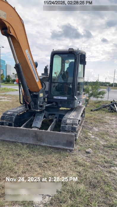 2018 Case CX80C CLOSED CAB, A/C, RUBBER TRACKS PADS, 7'-2" ARM