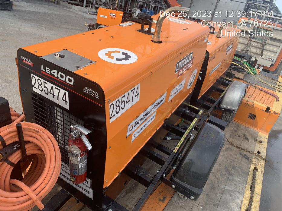 2022 Lincoln Electric LE400 Kubota V1505, Trlr, Cable Rack, Light Kit, ES Decals, T3