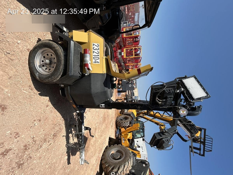 2022 Allmand NLV3GR (4) LED Light Fixture 350W, 23' Vertical Mast, 3kW Prime, Towable, Deep Sea L401, Leveling Jacks, Yanmar T4F 5.8hp