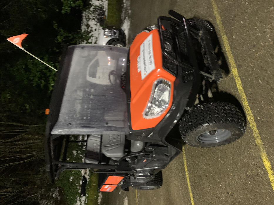 Kubota RTV-X1140W-H 4WD, LED Strobe, Windshield Acrylic Clear, Plastic Canopy, Wire Harness Kit, Backup Alarm