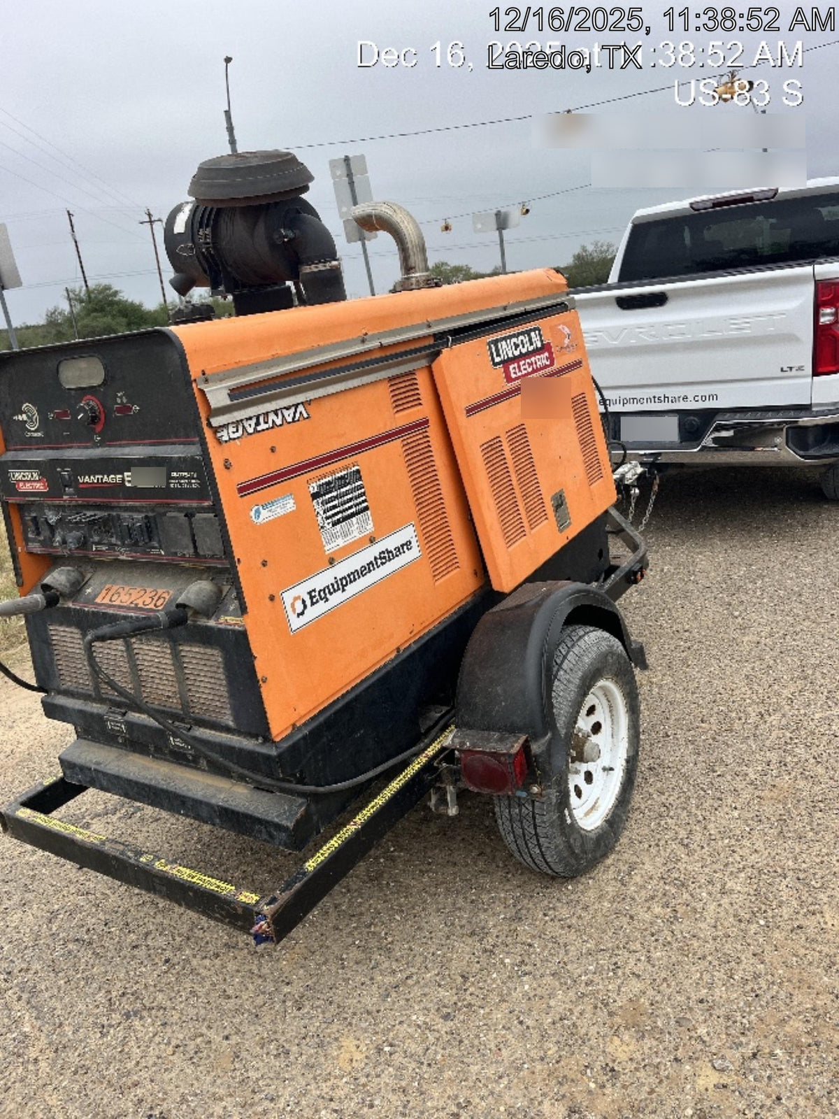 2021 Lincoln Electric Vantage 549X Ready Pak 3, ORANGE (includes trailer, cable rack, fender light kit)