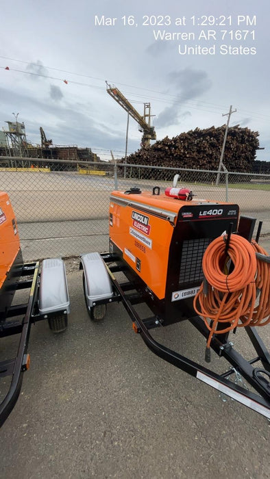 2022 Lincoln Electric LE400 Kubota V1505, Trlr, Cable Rack, Light Kit, ES Decals, T3