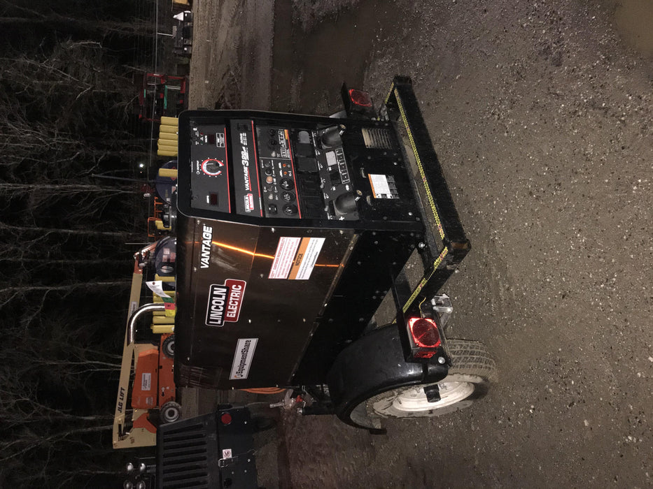 2019 Lincoln Electric Vantage 322 Ready-Pak 3, Two Wheel Trailer, Fender and Light Kit, Cable Rack