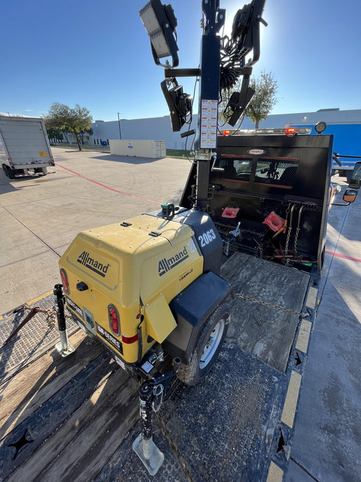 2022 Allmand NLV3GR (4) LED Light Fixture 350W, 23' Vertical Mast, 3kW Prime, Towable, ES Decals, T3