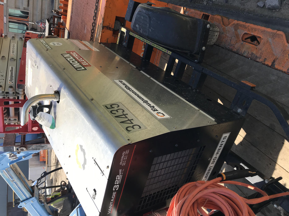 2019 Lincoln Electric Vantage 322 Welder Ready-Pak 3, Two wheel trailer, Fender and Light kit, Cable Rack