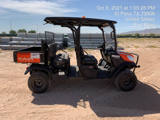 2021 Kubota RTV-X1140W-H Plastic Canopy, Windshield Acrylic Clear, LED Strobe Light, Wire Harness Kit, Back up Alarm