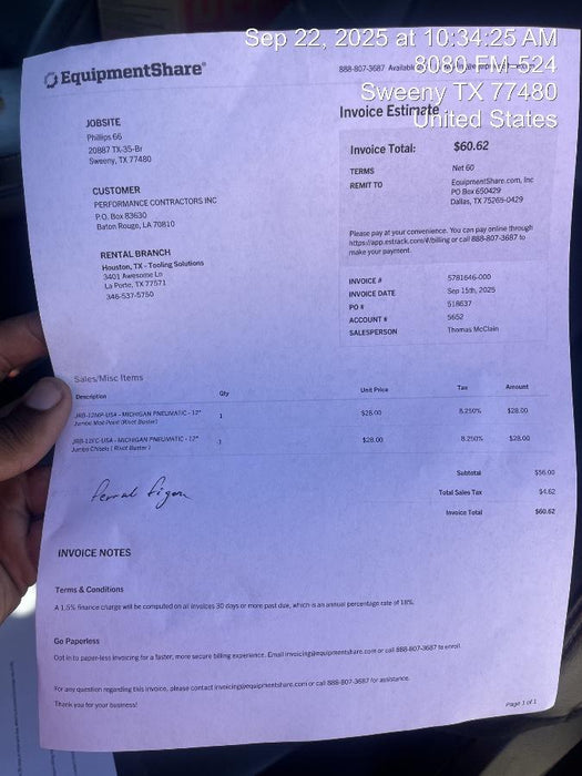 2021 MICHIGAN PNEUMATIC MP-133-ORANGE-NEP