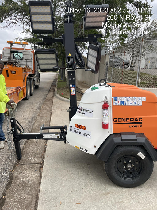 2023 Generac MLT2 Diesel, Flex Switch 120V Input, Powerzone Controller, 
(4) 320W LED Lights, 4kW Generator, 39.9 Gal Fuel Tank, 2" Ball, T3