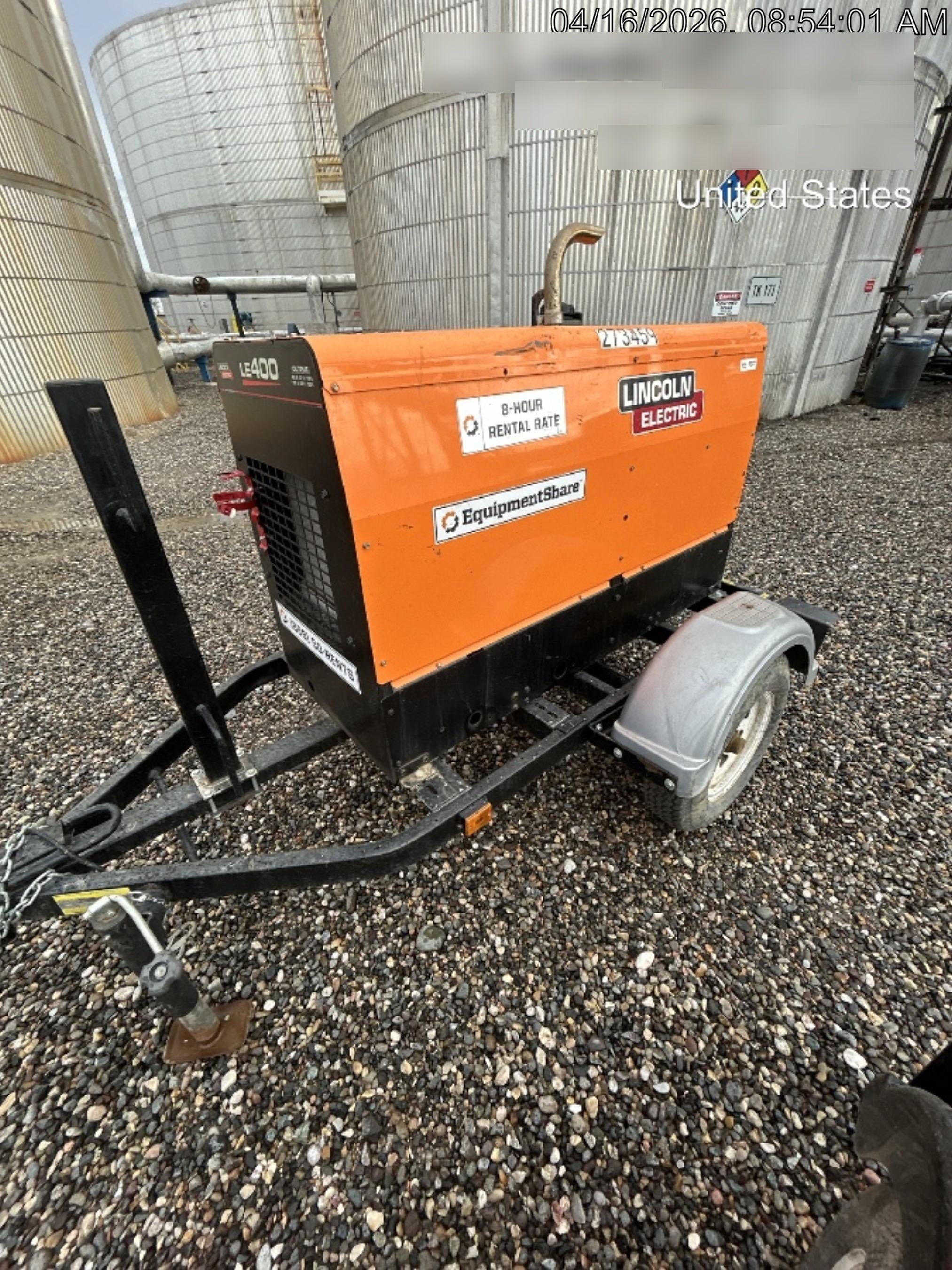 2022 Lincoln Electric LE400 Kubota V1505, Trlr, Cable Rack, Light Kit, ES Decals, T3