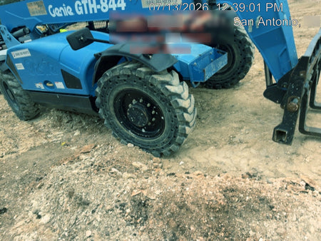 2018 Genie GTH-844 Genie GTH-844D w/Open ROPS, Solid Tires, Work Light/Beacon, 60" Carriage and Forks