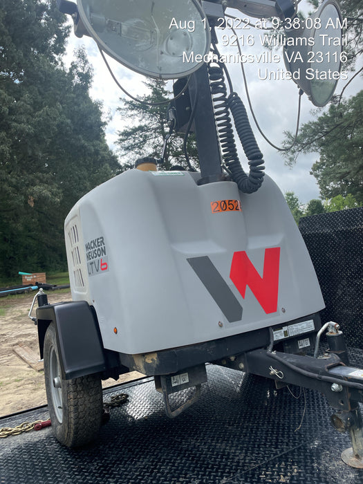 2018 Wacker Neuson LTV6L-MH Wacker Neuson LTV6L Mobile Light Tower w/Fuel Level Sensor Installed