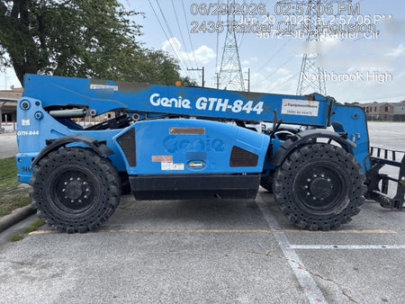 2018 Genie GTH-844 Genie GTH-844 w/ROPS, Work Lights, Solid Tires, RH Cab Mesh, Beacon, 60" Carriage and Forks