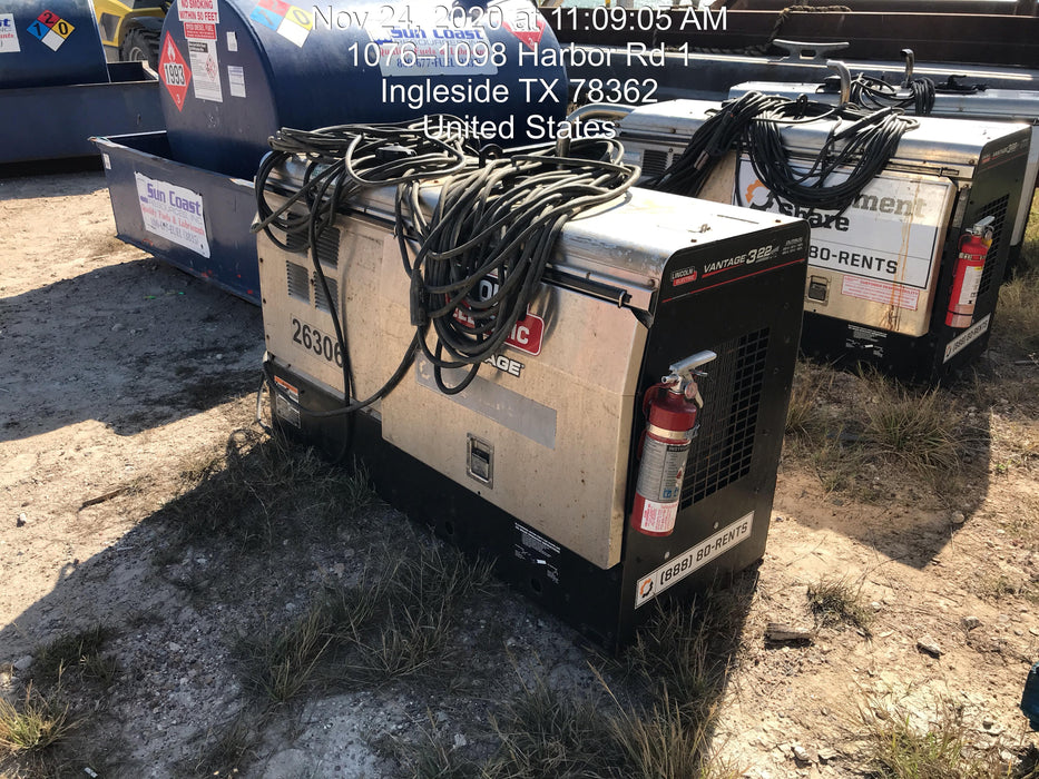 2019 Lincoln Electric Vantage 322 Lincoln Vantage 322 Welder w/Trailer, Light Kit, Cable Rack