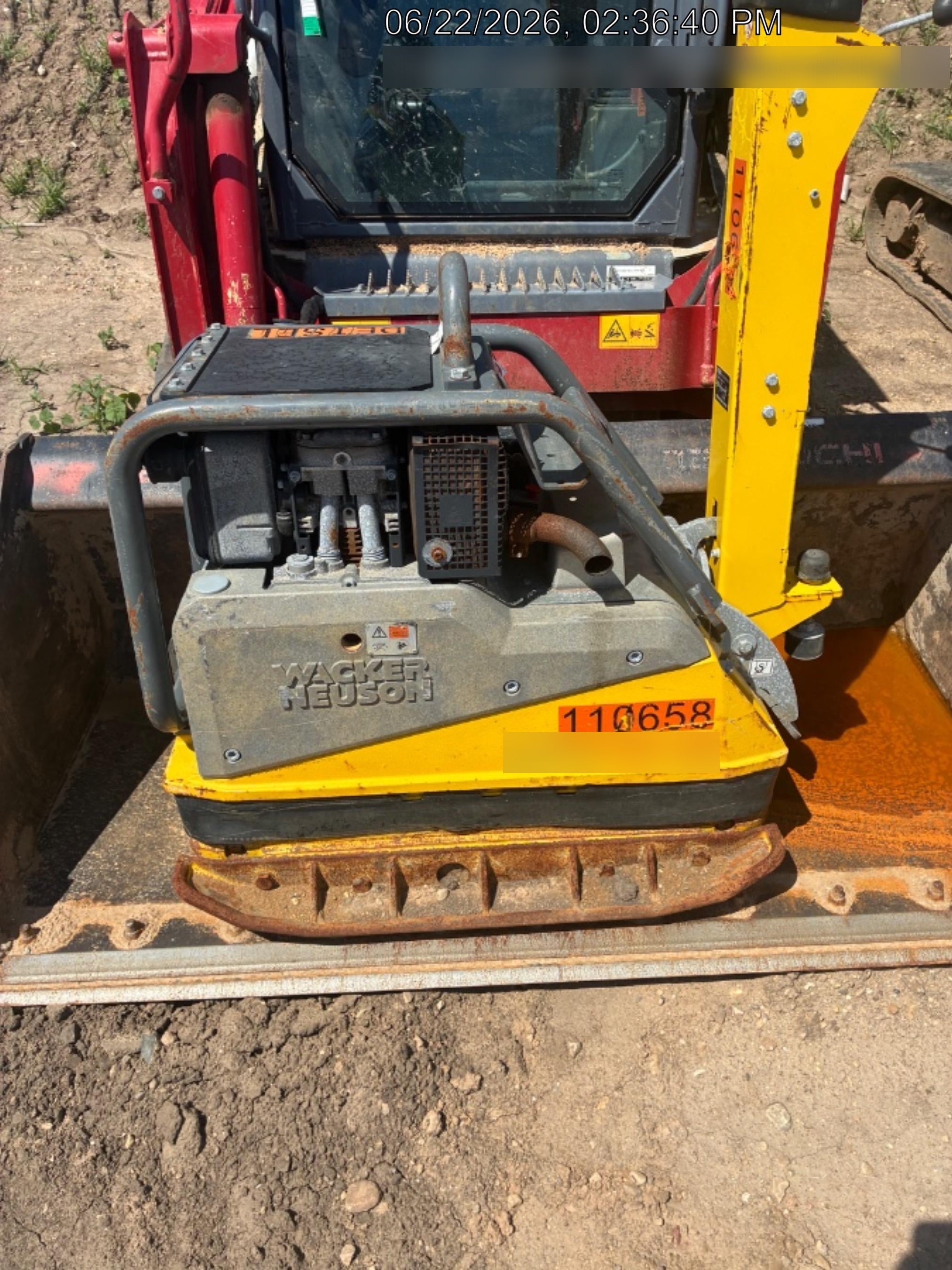 2020 Wacker Neuson DPU4545HEH Walk Behind Reversible Plate Compactor, Diesel