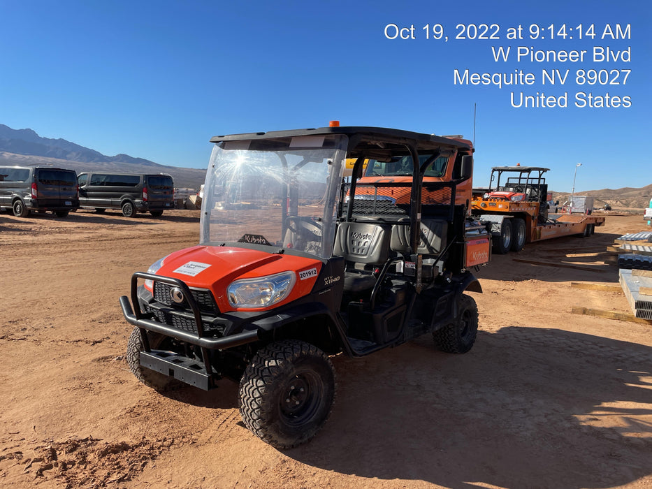 2022 Kubota RTV-X1140W-H Plastic Canopy, Windshield Acrylic Clear, LED Strobe Light, Wire Harness Kit, Back up Alarm