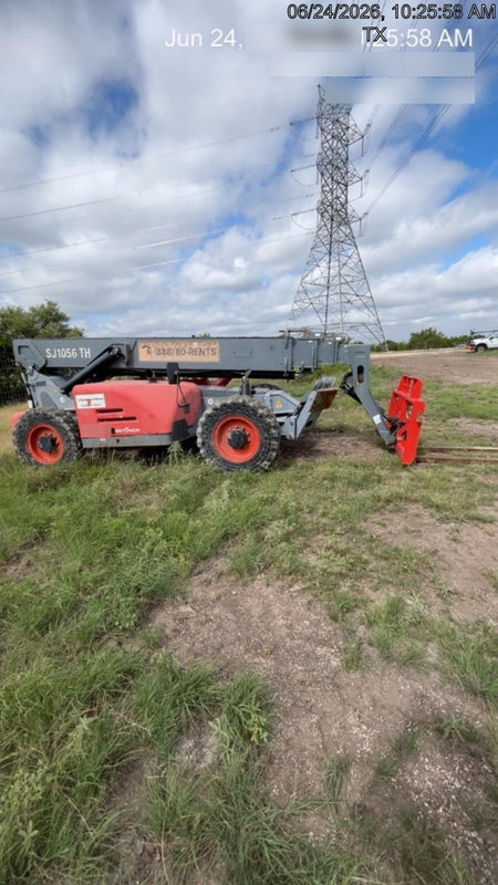2018 Skyjack SJ1056 TH Skyjack 1056 TH Telehandler w/Open ROPS, Work Lights/Beacon, Solid Tires, 60" Carriage and Forks