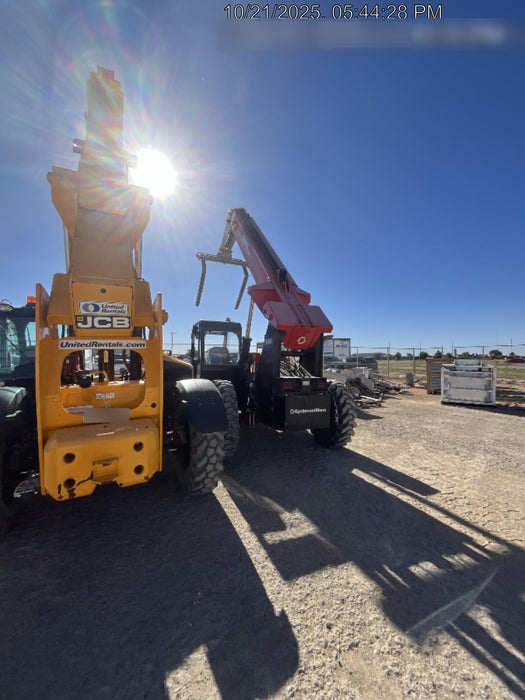 2019 Manitou MTA10055 Canopy, 120 HP, Solid Tires, Work Lights, Lift Hook, Auxiliary Hydraulics 66" Carriage and 60" Forks