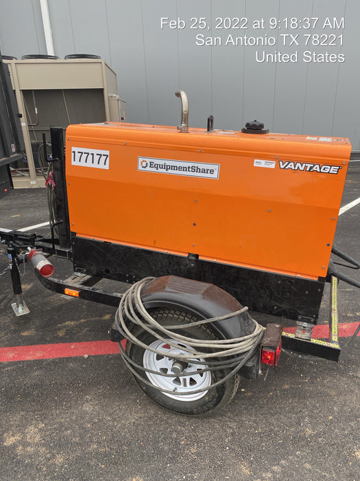 2021 Lincoln Electric Vantage 322 Vantage 322 Ready Pak 3 w/ Decals, ORANGE (includes trailer, cable rack, fender light kit) NO Telematics