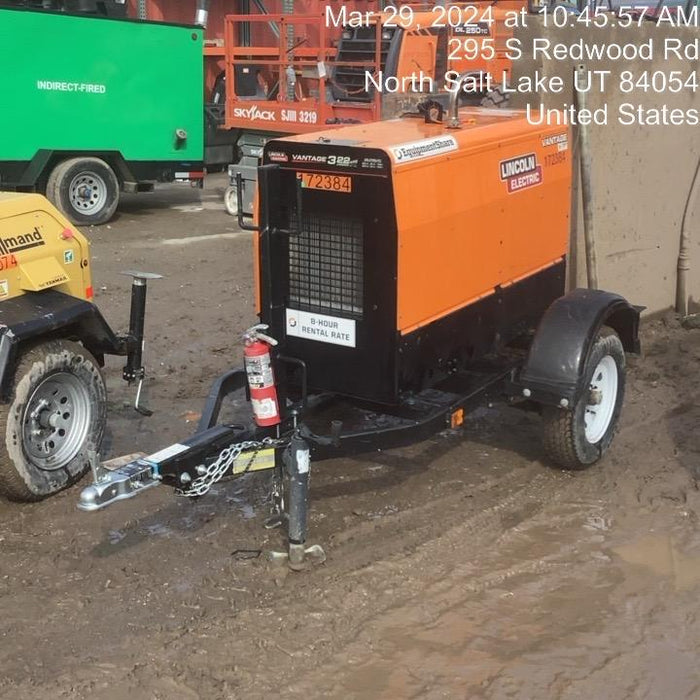2021 Lincoln Electric Vantage 322 Vantage 322 Ready Pak 3 w/ Decals, ORANGE (includes trailer, cable rack, fender light kit) NO Telematics