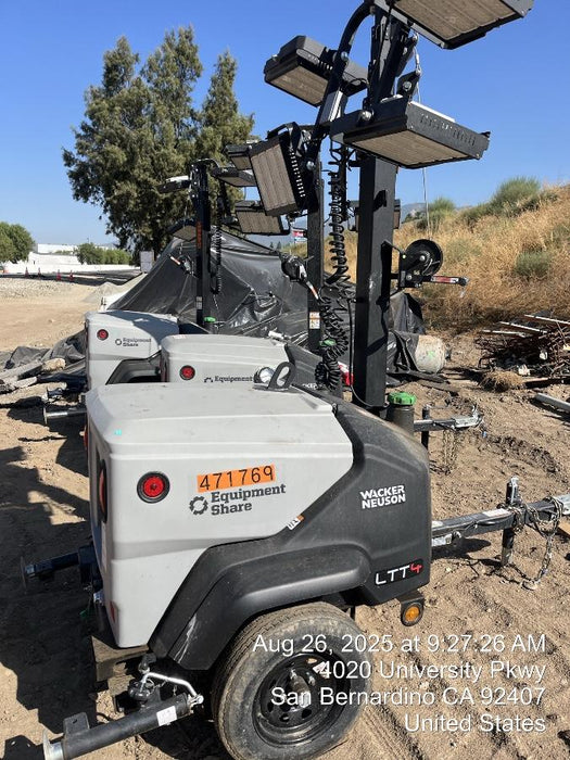 2024 Wacker Neuson LTT4 Diesel, Kohler KDW702, Deep Sea Controller, Auto Start, LED 320W, Bypass Outlet, T3