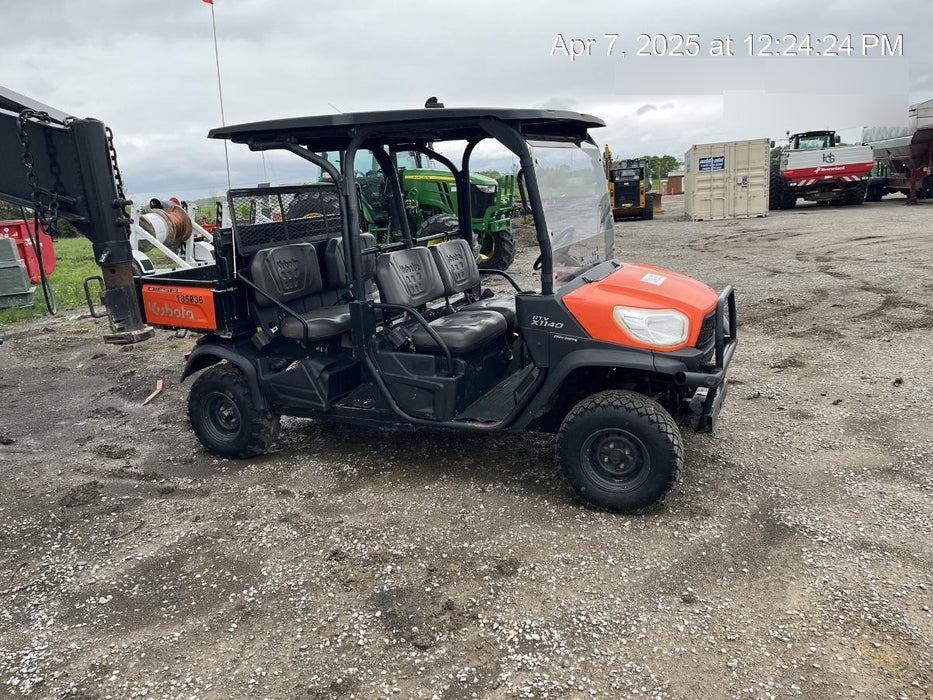 2021 Kubota RTV-X1140W-H Plastic Canopy, Windshield Acrylic Clear, LED Strobe Light, Wire Harness Kit, Back up Alarm
