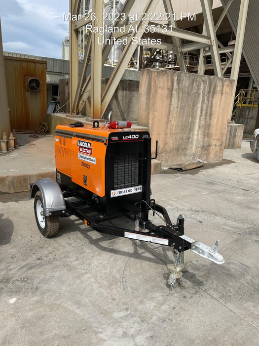 2022 Lincoln Electric LE400 Kubota V1505, Trlr, Cable Rack, Light Kit, ES Decals, T3