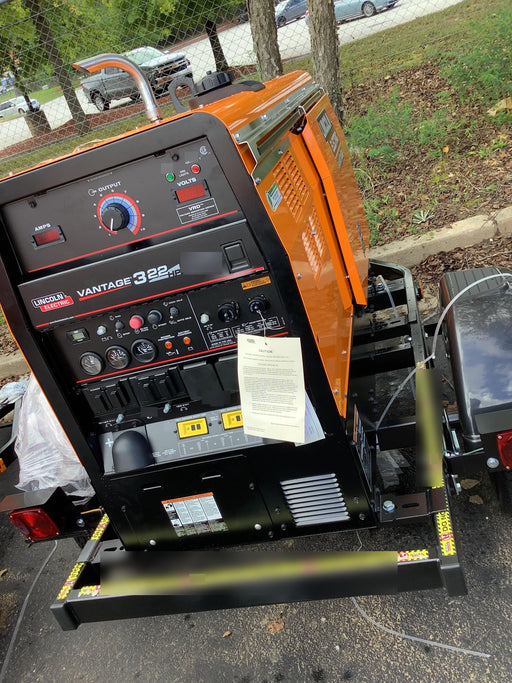 2021 Lincoln Electric Vantage 322 Vantage 322 Ready Pak 3 w/ Decals, ORANGE (includes trailer, cable rack, fender light kit) NO Telematics